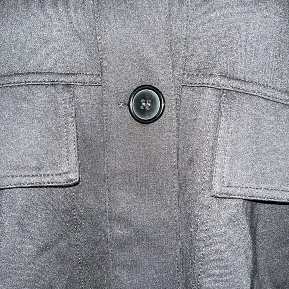 MAX STUDIO LONDON BLACK KNIT BLOUSON LONG SLEEVE ADJUSTABLE WAIST JACKET NWT - L - Picture 3 of 16